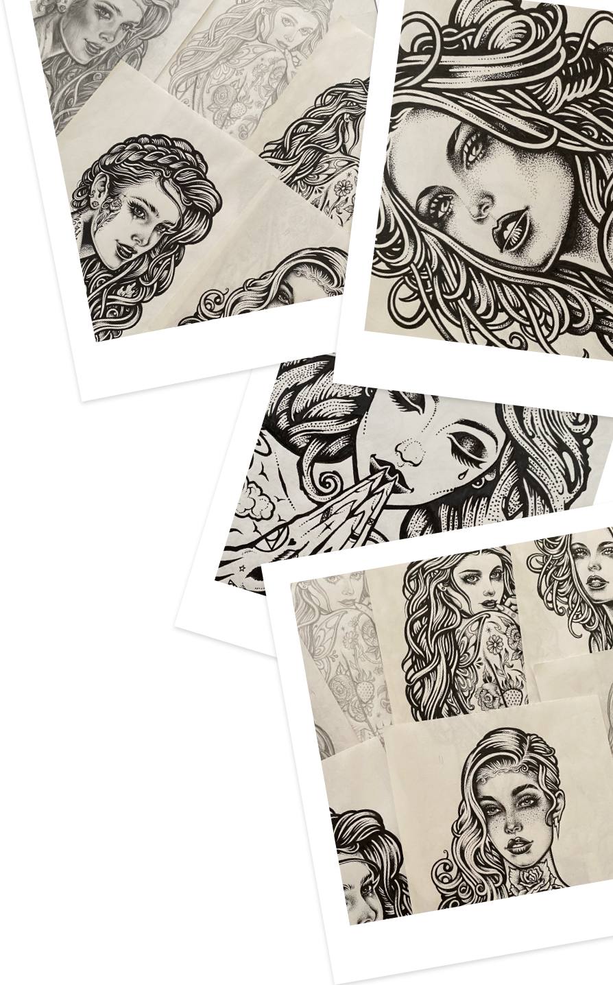 Tattoo Girl Concept Sketches
